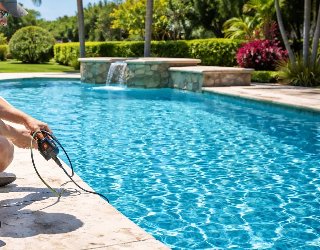 Pool leak project by A+ Leak Detection